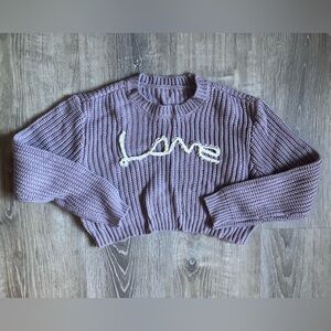 Art Class Lavender ‘Love’ Sweater